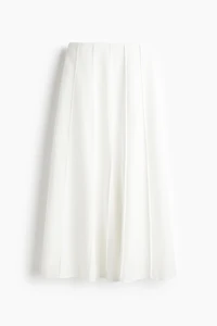 Flared Linen-Blend Skirt