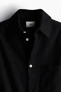 Regular Fit Short-sleeved Linen-Blend Shirt