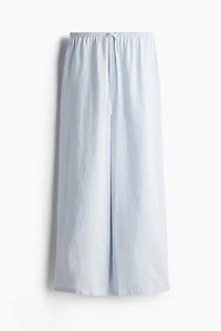 Linen-Blend Drawstring Pants