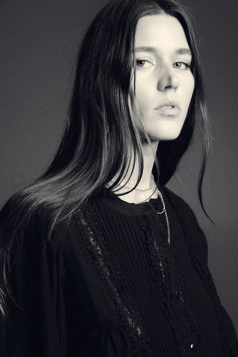 Blouse à plis nervurés