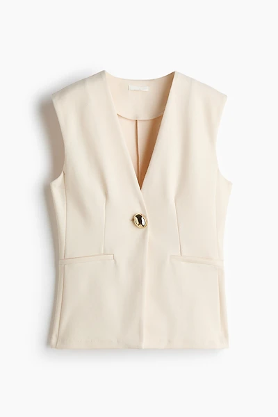 Gilet sans manches en jersey point de Rome