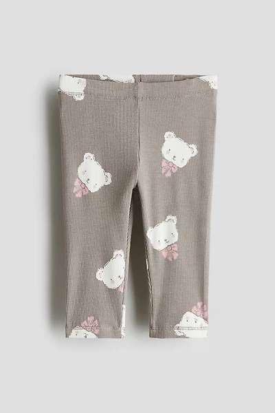 Ribbed Cotton Leggings