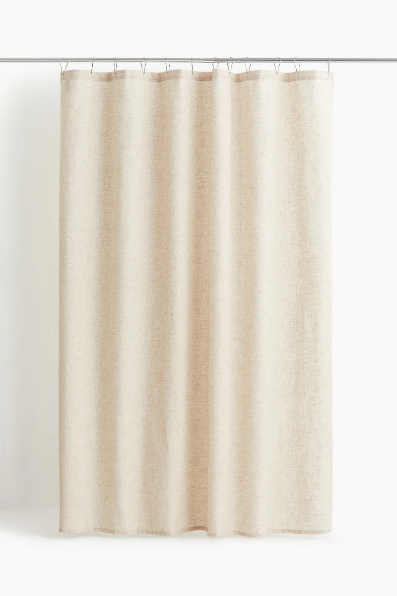 Linen-Blend Shower Curtain