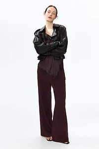 Pantalon large en lin mélangé