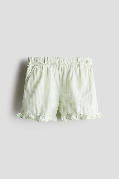 Ruffle-Trimmed Cotton Shorts