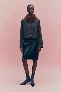 Bouclé Jacket with Collar