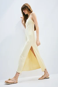 Tie-Detail Maxi Dress