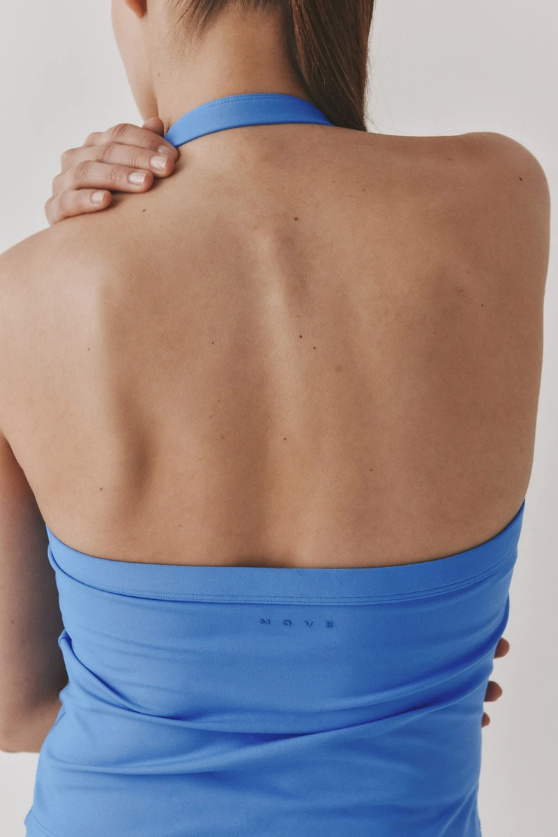 Halterneck Sports Tank Top with SoftMove™