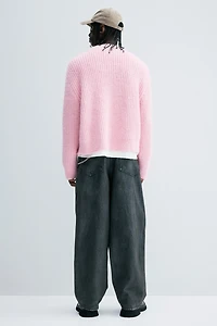 Gilet ample en tricot côtelé