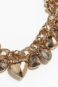 Heart-Pendant Chain Necklace