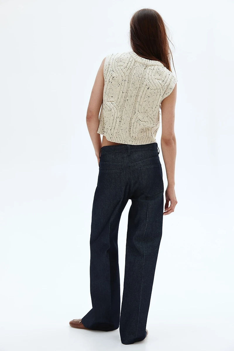 Gilet sans manches en tricot torsadé