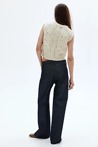 Gilet sans manches en tricot torsadé