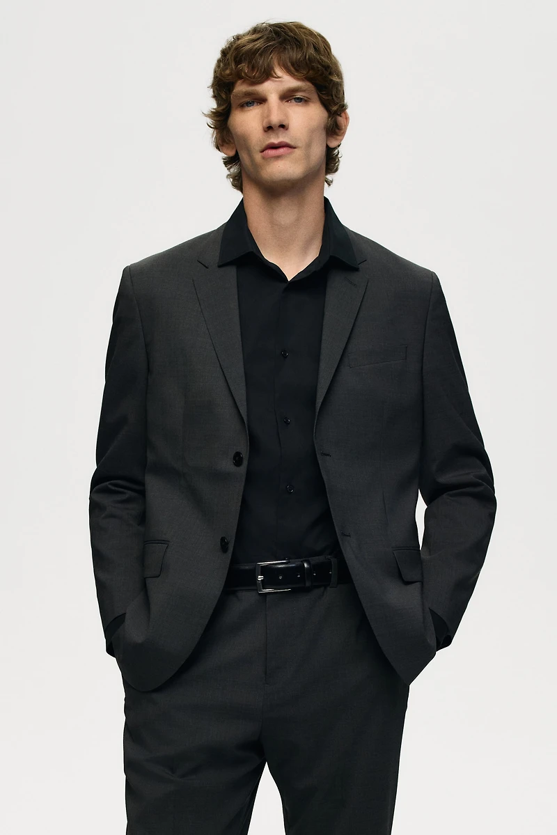 Slim Fit Wool-Blend Jacket