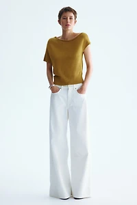 Fine-Knit One-Shoulder Top