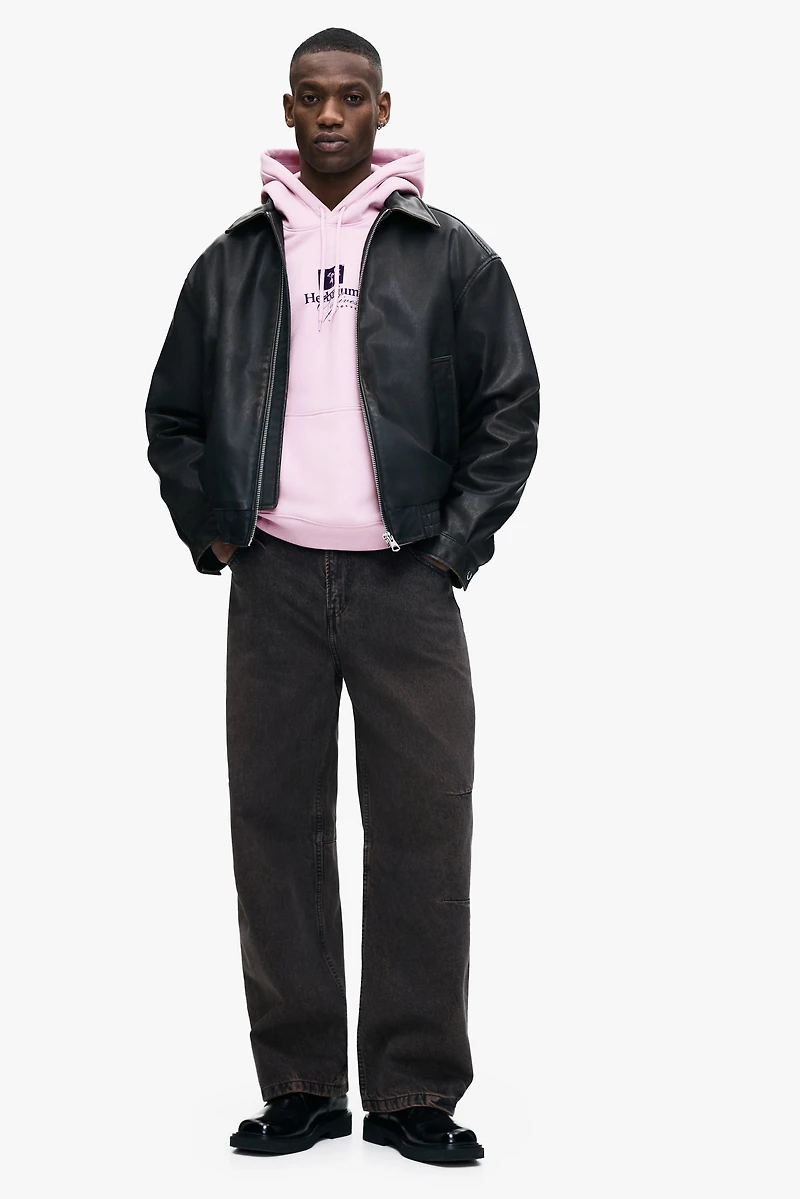 Loose Fit Printed Hoodie