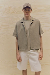 Loose-Fit Waffled Resort Shirt