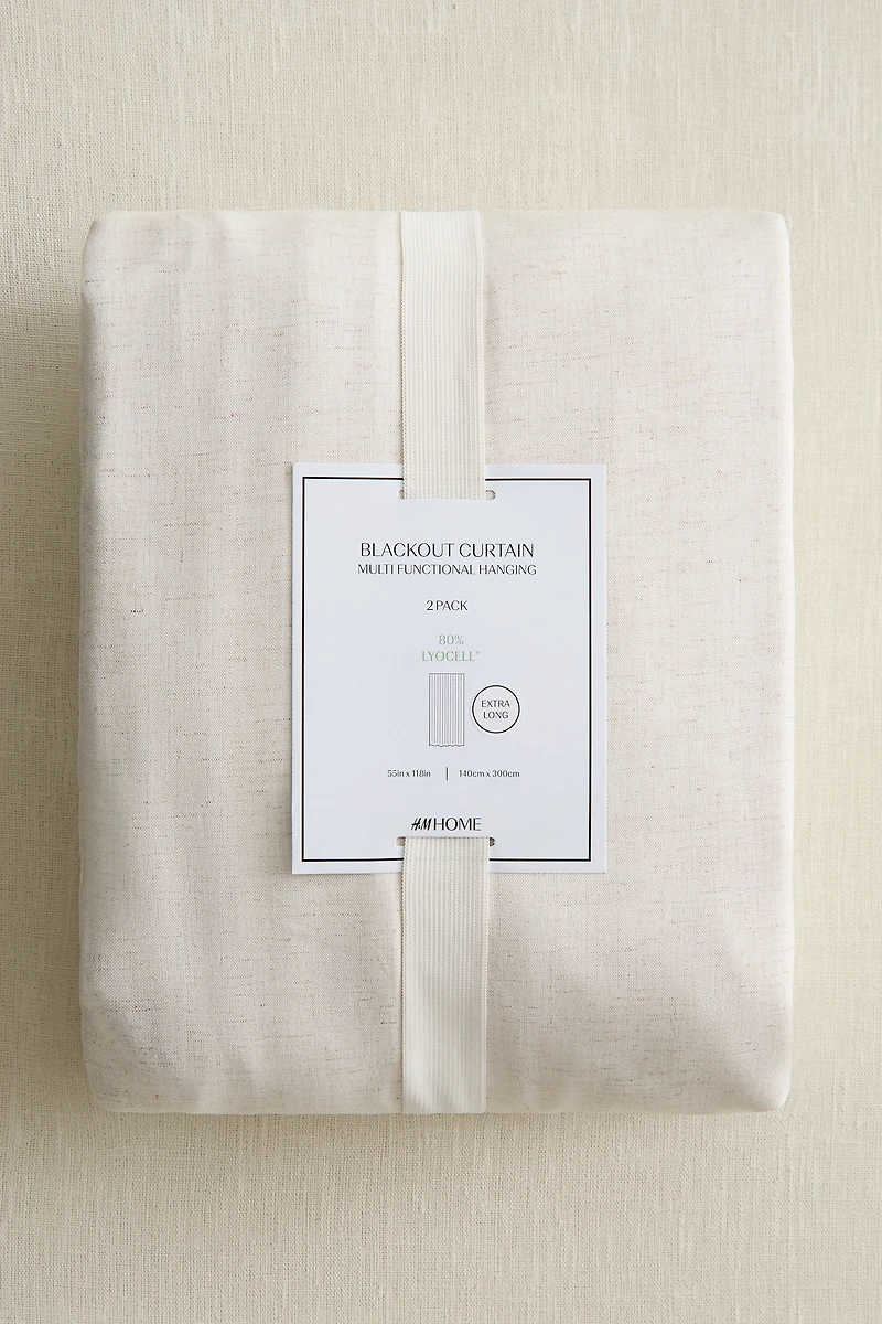 2-Pack Long Lyocell-Blend Curtain Panels