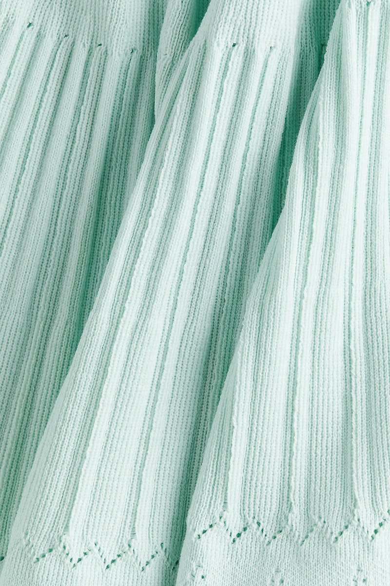 Knit Dress with Flared Skirt