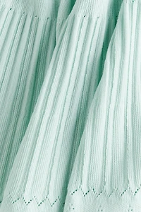 Knit Dress with Flared Skirt
