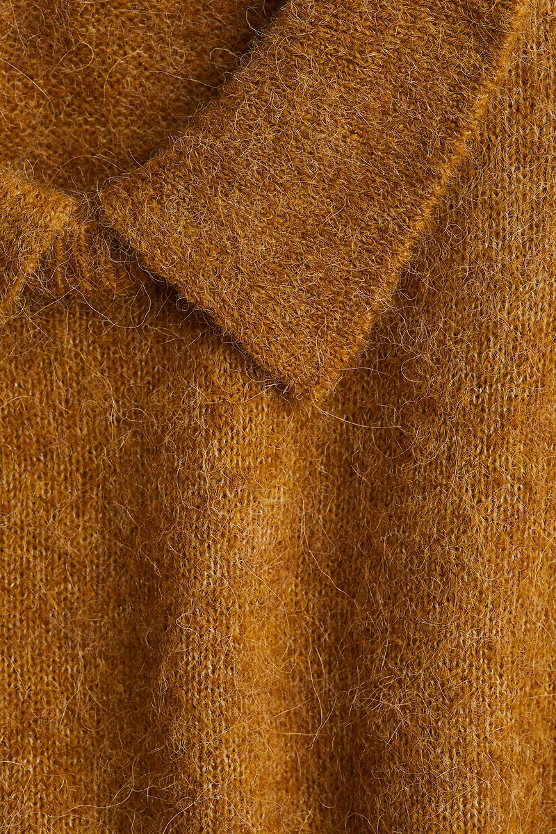 Alpaca-Blend Sweater with Collar