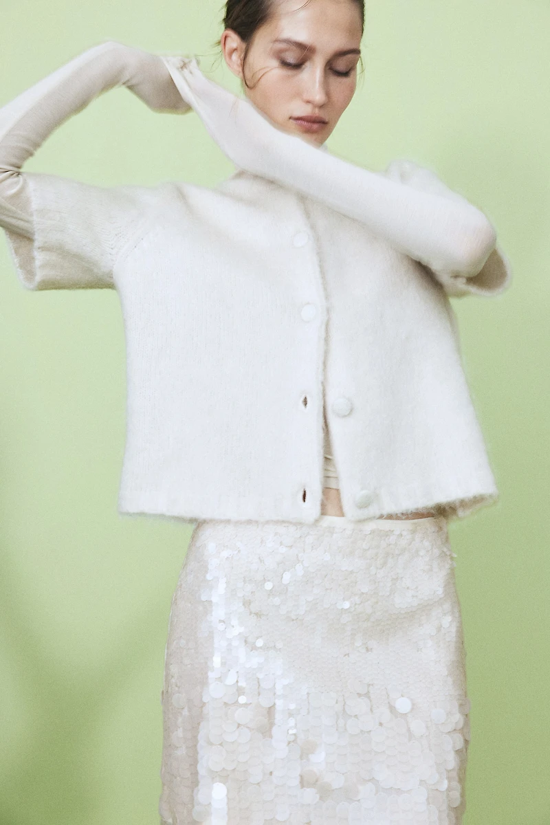 Mohair-Blend Cardigan