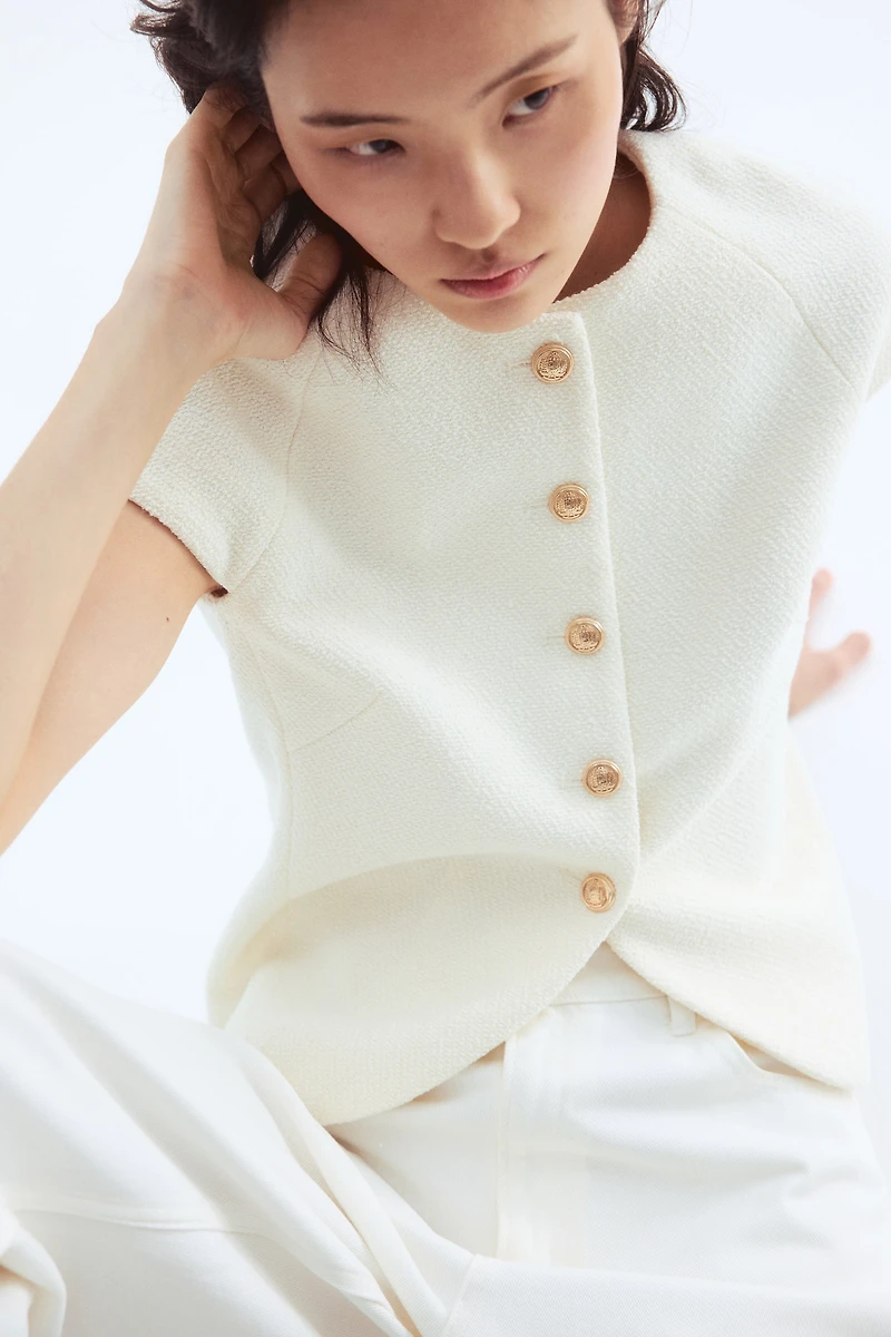 Button-Front Top