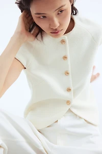 Button-Front Top
