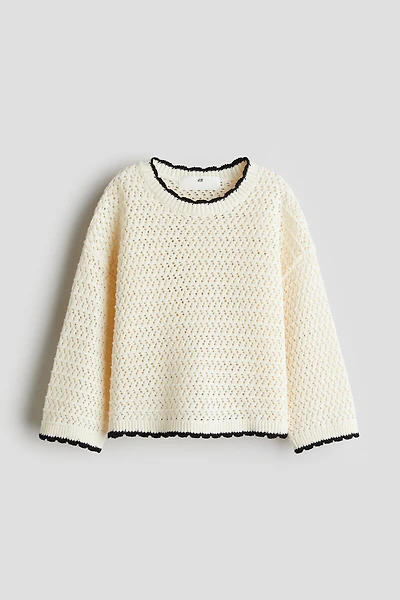 Open-Knit Cotton Sweater