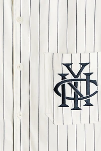 Chemise classique à motif brodé