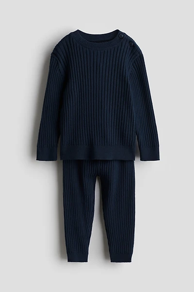 2-piece Rib-Knit Cotton Set