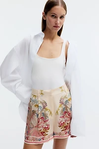 Short à pinces en lyocell