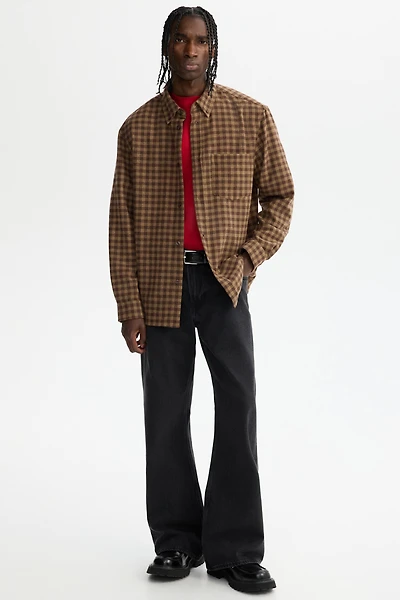 Chemise décontractée en laine mélangée