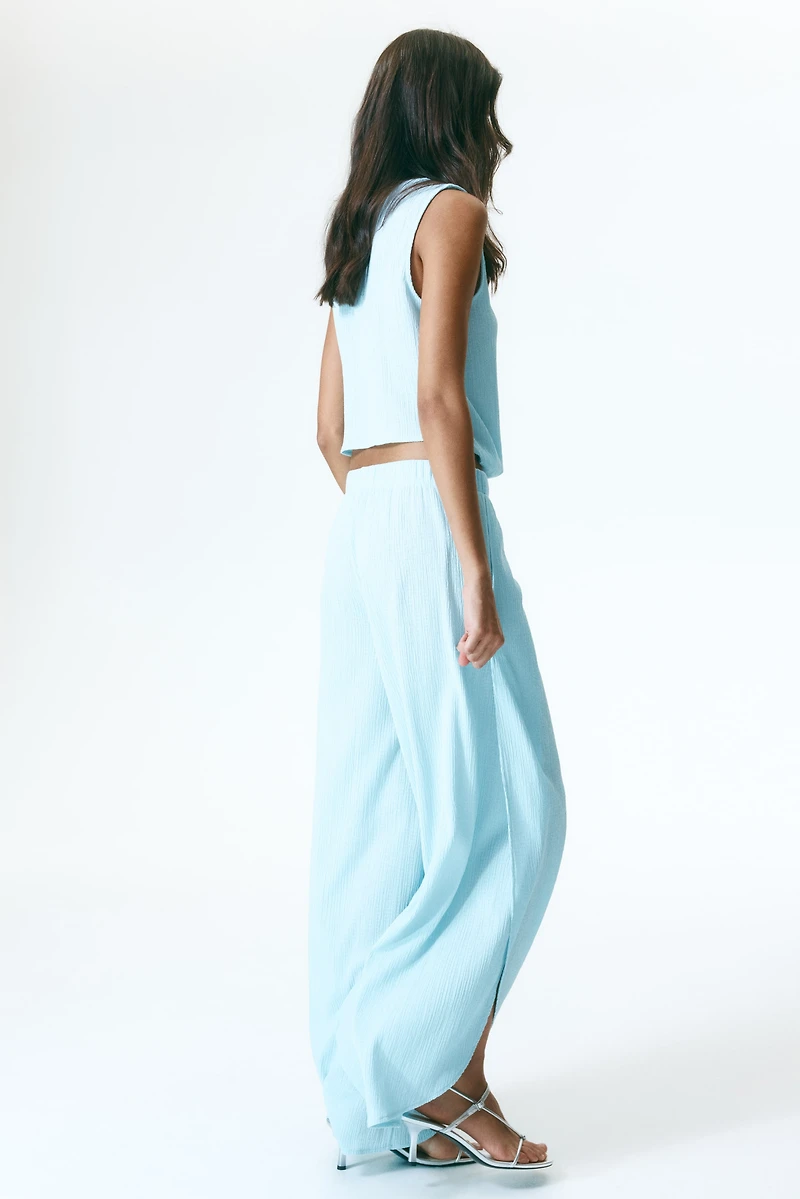 Wide Wrap-Detail Pants