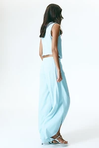 Wide Wrap-Detail Pants