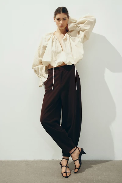 Jersey Barrel-Leg Pants