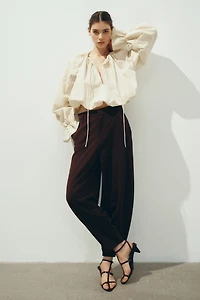 Jersey Barrel-Leg Pants