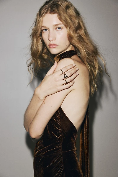 Combi-pantalon en velours avec dos nu