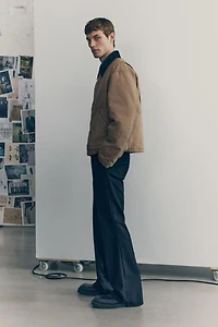 Pantalon coupe bottillon en laine mélangée