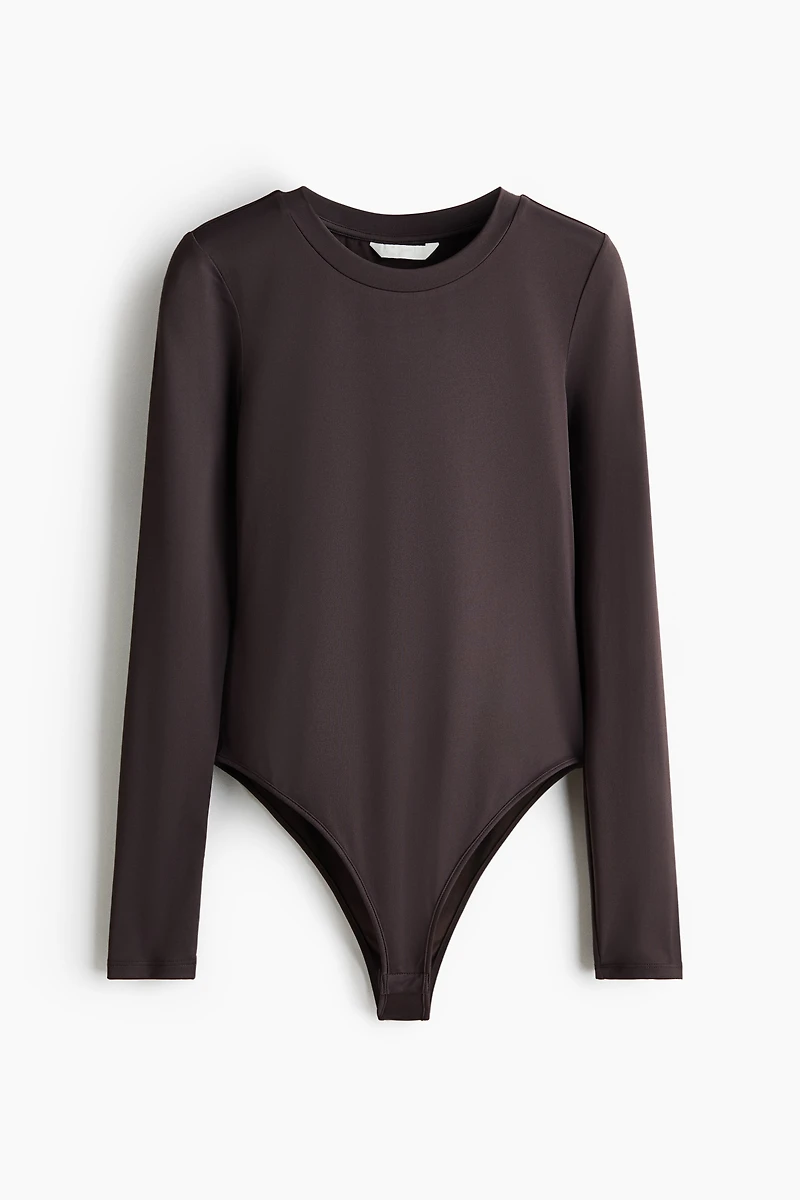 Long-Sleeved Microfiber Bodysuit
