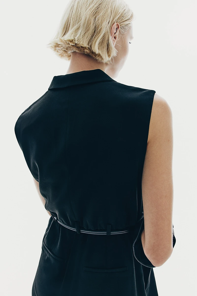 Combi-pantalon sans manches façon blazer