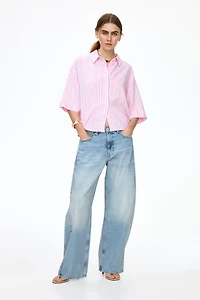 Oversized Linen-Blend Shirt