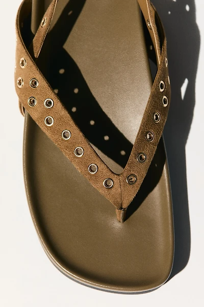 Grommet-Detail Sandals