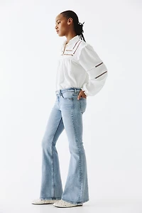 Low Rise Flared Leg Jeans
