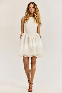 Embroidered Halterneck Dress