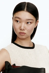 Linen-Blend Shift Dress