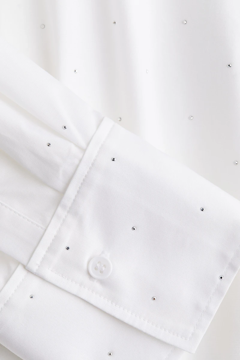 Chemise grande taille ornée de strass