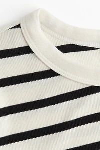 Haut en jersey côtelé