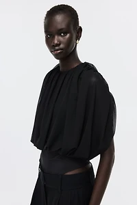 Draped Thong Bodysuit