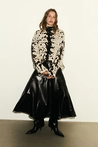 Mohair-Blend Mock Turtleneck Sweater