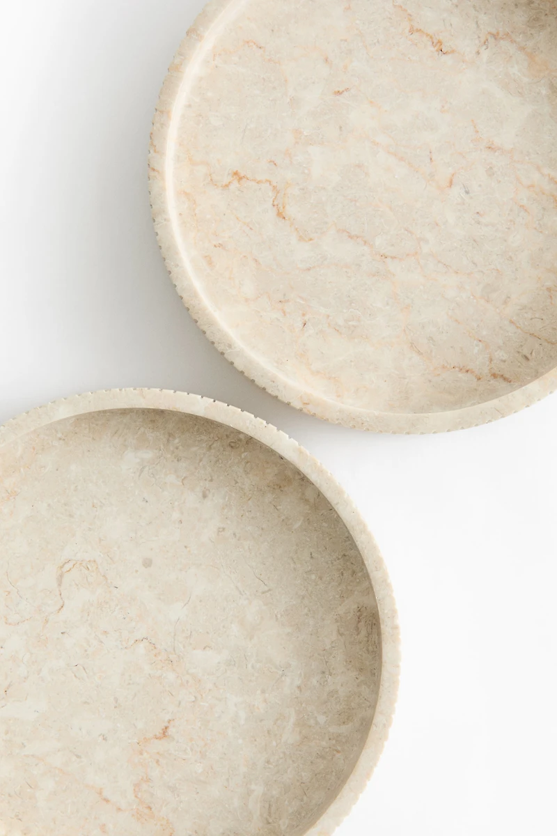 Plateau rond en marbre